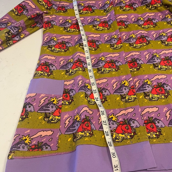 🍓 NWOT!! 🍓 Nooworks Purple and Red strawberry motif Hooded Jacket - Picture 4 of 8